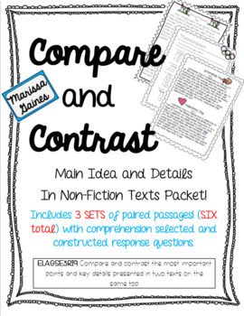 Preview of Compare and Contrast Informational Texts {Paired Passages}