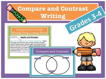 Compare and Contrast Informational Writing (Grades 3-4) All Materials ...