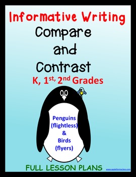 Preview of Informative Writing, Compare and Contrast Kindergarten, 1st, 2nd grades