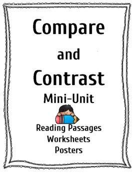 Preview of Compare and Contrast Packet and Exercises with Venn Diagram Graphic Organizer