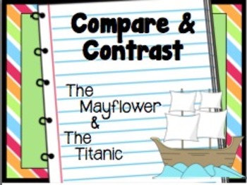 Preview of Compare and Contrast: Mayflower and Titanic Using a Venn Diagram