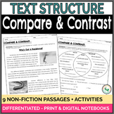 Compare and Contrast Passages Text Structure Nonfiction fo