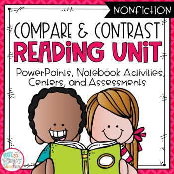 Preview of Compare and Contrast Nonfiction Reading Unit With Centers THIRD GRADE