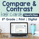 Compare and Contrast (Nonfiction) Task Cards 5th Grade I G