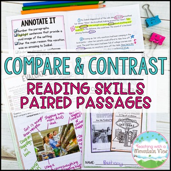 Preview of Compare and Contrast Paired Passages