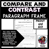 Compare and Contrast Paragraph Frame