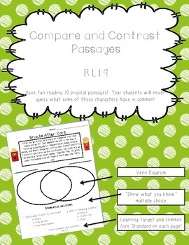 Preview of Compare and Contrast Passages