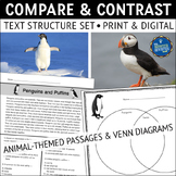 Compare and Contrast Animals Reading Comprehension Passages Set 2