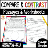 Compare and Contrast Passages, Graphic Organizers, Workshe