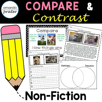 Preview of Compare and Contrast Reading Comprehension Passages Nonfiction Text