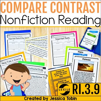 Preview of Compare & Contrast 2 Texts on Same Topic, Graphic Organizers, Passages RI.3.9