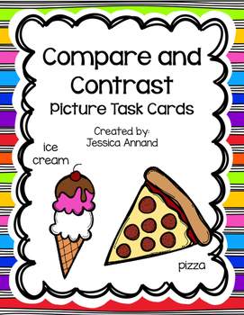 Preview of Compare and Contrast Picture Task Cards