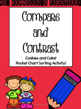 Preview of Compare and Contrast Pocket Chart Sort (Cakes and Cookies)