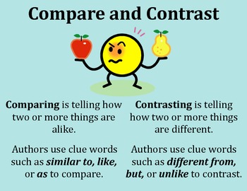 compare and contrast meaning and examples