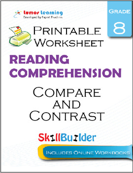 Preview of Compare and Contrast Printable Worksheet, Grade 8