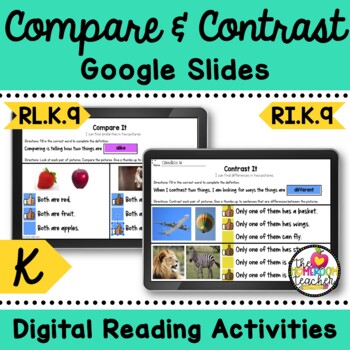 Preview of Compare and Contrast Reading Comprehension Activities on Google Slides