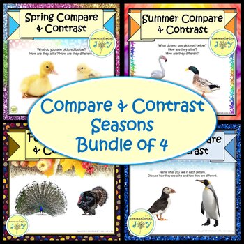 Preview of Compare and Contrast Seasons (Bundle of 4)