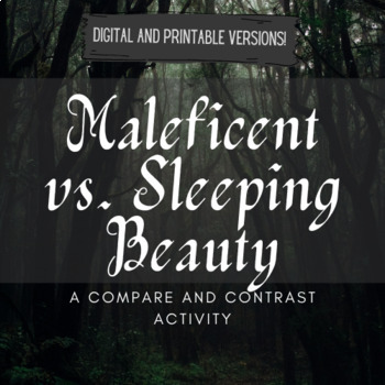Preview of Compare and Contrast "Sleeping Beauty" and "Maleficent": DIGITAL AND PRINT