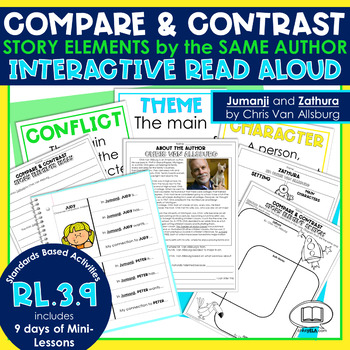 Preview of Compare and Contrast Story Elements Plot, Setting, & Theme - RL 3.9 - 3rd Grade