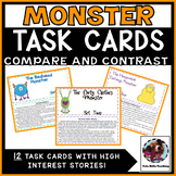 Compare and Contrast Task Cards and Venn Diagram Monster