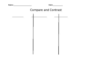 Preview of Compare and Contrast Template