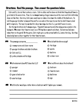 Compare and Contrast Test by Rorkchop | Teachers Pay Teachers