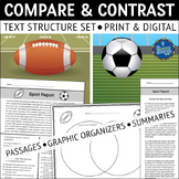 Compare and Contrast Text Structure Reading Passages and G