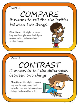compare and contrast text structure