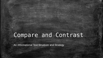 Preview of Compare and Contrast Text Structures and Strategies Power Point