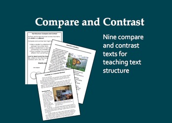 Preview of Compare and Contrast Texts for Teaching Text Structure