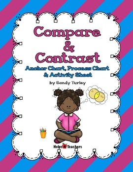 Preview of CCSS RI.9:Compare & Contrast Two Texts Process Charts/Printables & TPT Digital