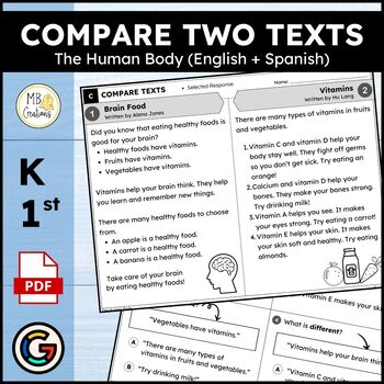 Preview of Compare and Contrast Two Texts on the Same Topic: Paired Passage Writing Prompts