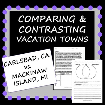 Preview of Compare and Contrast: Two Vacation Towns