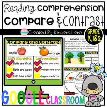 Preview of Compare and Contrast Venn Diagram Comprehension Skills for Google Slides