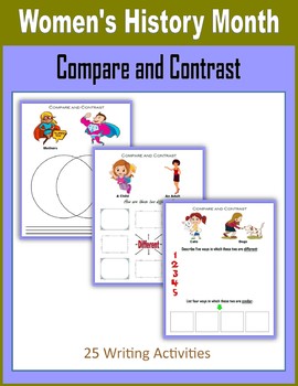 Preview of Compare and Contrast - Women's History Month