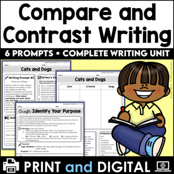 Preview of Compare and Contrast Writing | Informative Writing | 4th Grade Writing Unit