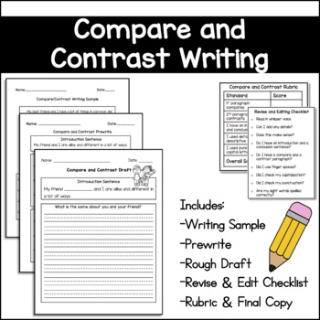 Compare and Contrast Writing Mini Unit by Diana's Creative Elementary