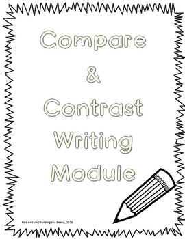 Preview of Compare and Contrast Writing Process