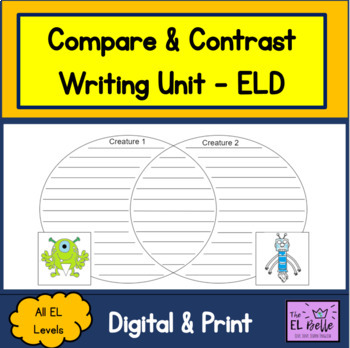 Preview of Compare & Contrast Informational Writing Unit - WIDA ACCESS Prep for ESL/ELD/ELs