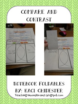 Preview of Compare and Contrast notes and foldable
