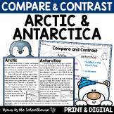 Compare and Contrast Arctic and Antarctica Worksheets & Ac