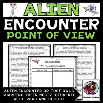 Preview of Compare and Contrast the Author's Point of View Alien Encounter