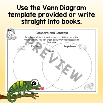 Compare and Contrast with Comprehension - Reptiles and Amphibians