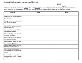 Preview of Compare and Contrast with Egyptian History together!