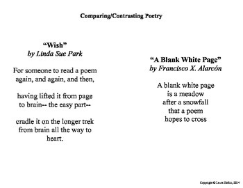 poetry compare and contrast essay example