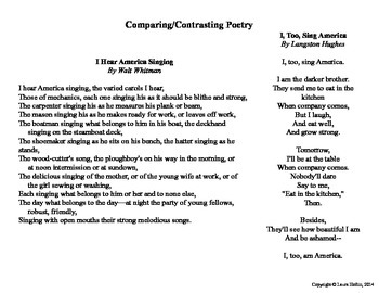 compare and contrast poem and short story