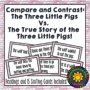 Preview of Compare and Contrast with The True Story of the Three Little Pigs!