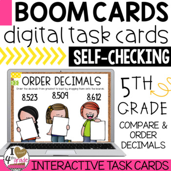 Preview of Compare and Order Decimals Boom Cards