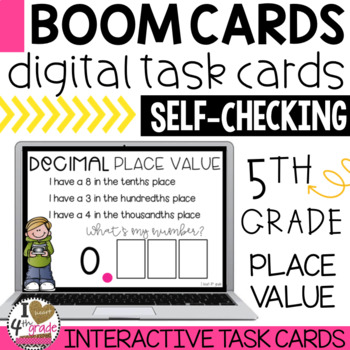 Preview of Read and Write Decimals to the Thousandths Place Boom Cards