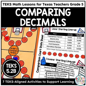 Preview of Compare and Order Decimals- 5th Grade Math Review and Practice Activities